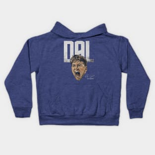 Luka Doncic Dallas Portrait City Abbreviation Kids Hoodie